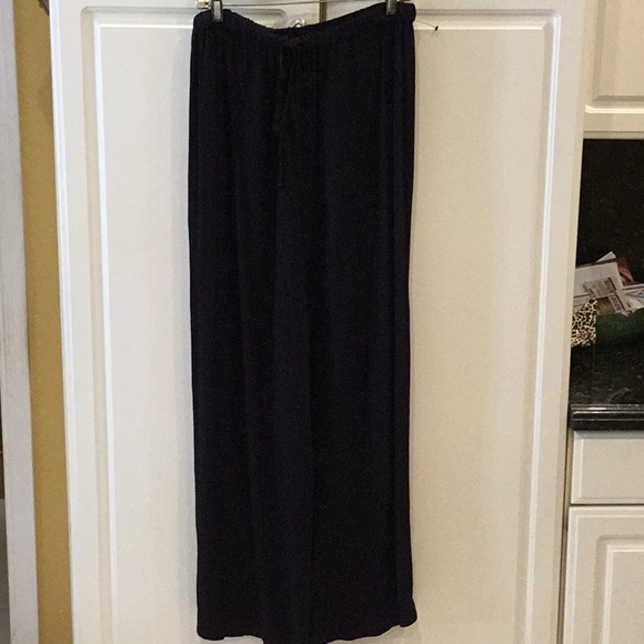 Carole Little Black Drawstring Palazzo Pants - Picture 1 of 5